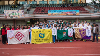 香港大學田徑隊女子隊贏得女子組冠軍